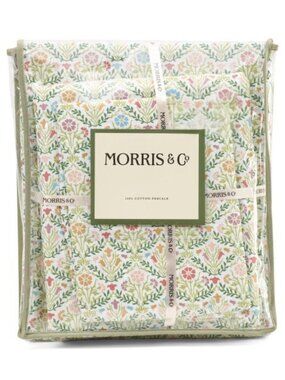 MORRIS & CO. Cotton Percale Bellflower Sheet Set